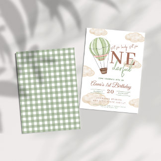 Green Air Balloon ist nicht ihr Geburtstag. Einladung