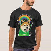 Green Akita Inu shamrock on St Patricks Day Akita  T-Shirt (Vorderseite)