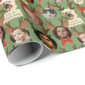 Green Albern Christmas Reindeer Antlers Geschenkpapier (Rolleneckpunkt)