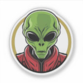 Green Alien Aufkleber (Vorderseite)