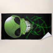 Green Alien Beach Handtuch (Vorderseite)