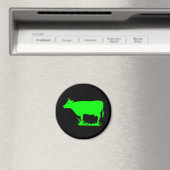 Green Alien Cow Magnet (In Situ (Geschirrspüler))