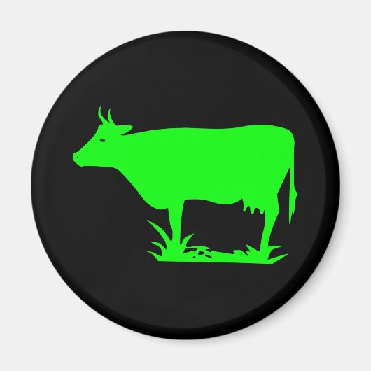 Green Alien Cow Magnet (Vorne)