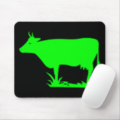 Green Alien Cow Mousepad (Mit Mouse)