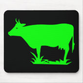 Green Alien Cow Mousepad (Vorne)