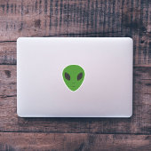 Green Alien Custom Cut Sticker