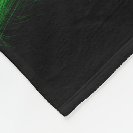 Green Alien Custom Fleece Blanket (Ecke)