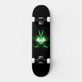 Green Alien Dragon w Glow Eyes Skateboard (Vorderseite)