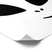 Green Alien Face Halloween Costume Poster (Ecke)