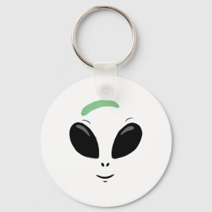 Green Alien Face Halloween Costume Schlüsselanhänger