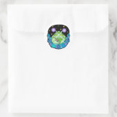 Green Alien Frog Stickers (Tasche)