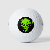 Green Alien Good Luck Golf Ball (Vorderseite)