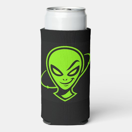 Green Alien Good Luck Selters Dosenkühler (Seltzer Rückseite)