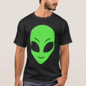 Green Alien Head 90er Jahre Style Funny Alien T-Shirt (Vorderseite)