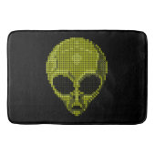 Green Alien Head Badematte (Vorderseite)