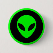 Green Alien Head Button (Vorderseite)