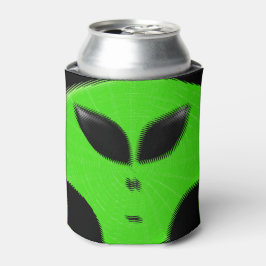 Green Alien Head Dosenkühler
