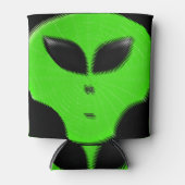 Green Alien Head Dosenkühler (Vorderseite)