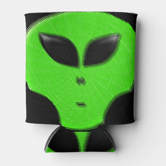 Green Alien Head Dosenkühler (Vorderseite)
