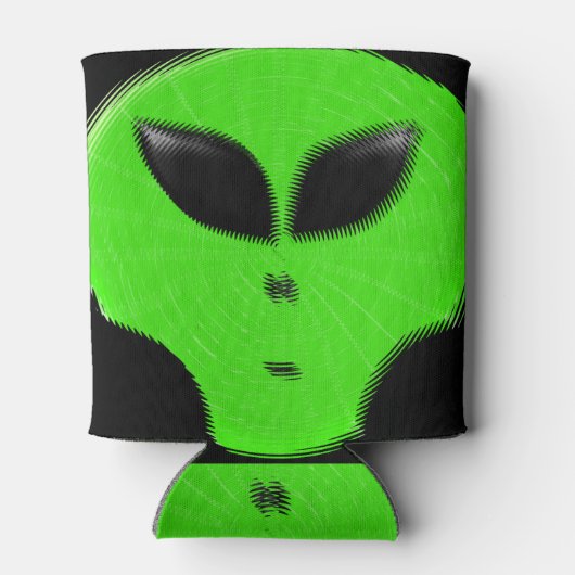 Green Alien Head Dosenkühler (Rückseite)