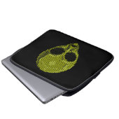 Green Alien Head Geek Laptop Sleeve (Vorne Knopf)