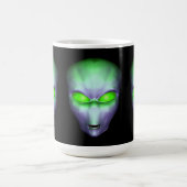 Green Alien Head Kaffeetasse (Mittel)