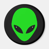 Green Alien Head Magnet (Vorne)