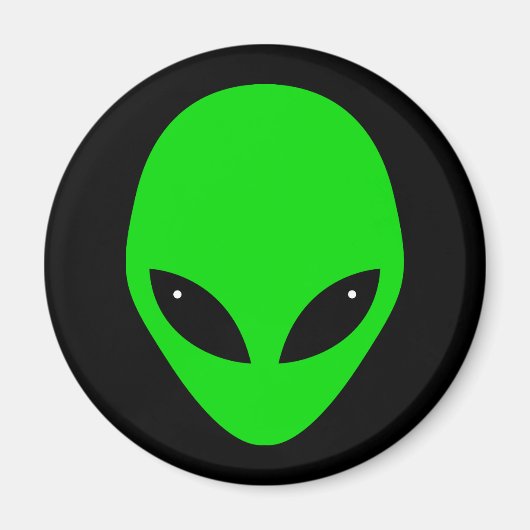 Green Alien Head Magnet (Vorne)