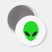 Green Alien Head Magnet (Vorderseite/Rückseite)