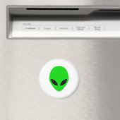 Green Alien Head Magnet (In Situ (Geschirrspüler))