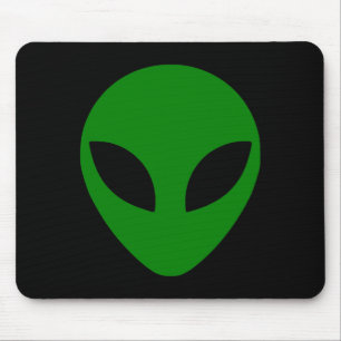 Green Alien Head Mousepad