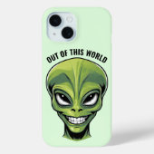 Green Alien Head Phone Case (Rückseite)