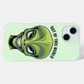 Green Alien Head Phone Case (Rückseite (Horizontal))