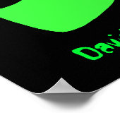 Green Alien Head Poster/Print Poster (Ecke)