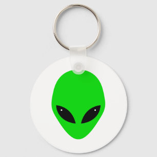Green Alien Head Schlüsselanhänger