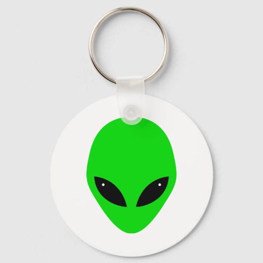 Green Alien Head Schlüsselanhänger (Vorderseite)