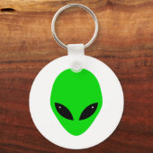 Green Alien Head Schlüsselanhänger (Vorderseite)