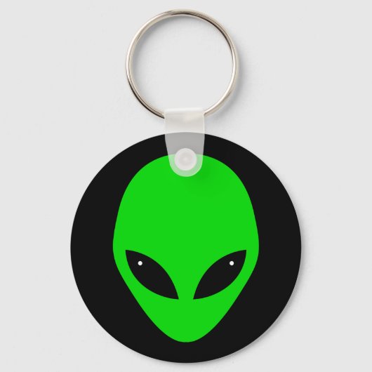 Green Alien Head Schlüsselanhänger (Vorderseite)