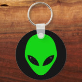 Green Alien Head Schlüsselanhänger (Vorderseite)