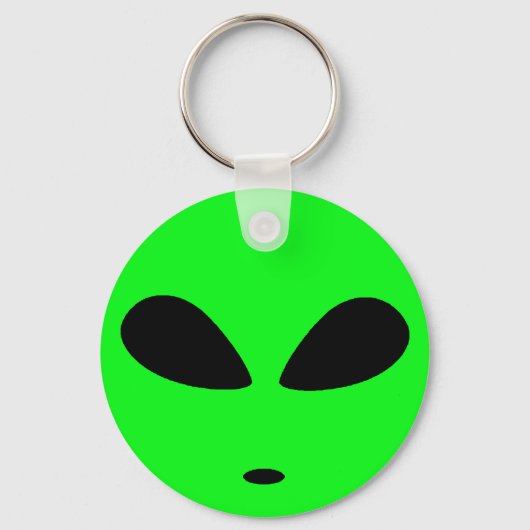 GREEN ALIEN HEAD SCHLÜSSELANHÄNGER (Vorderseite)