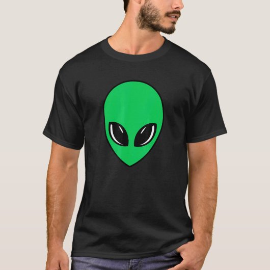 Green Alien Head T-Shirt (Vorderseite)