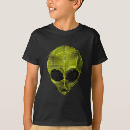Green Alien Head T - Shirts