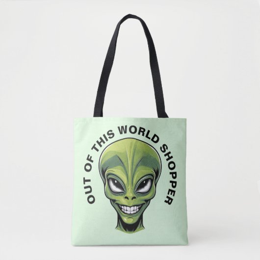 Green Alien Head Tasche (Vorderseite)
