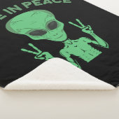Green Alien I come in Peace Extraterrestrische UFO Sherpadecke (3/4)