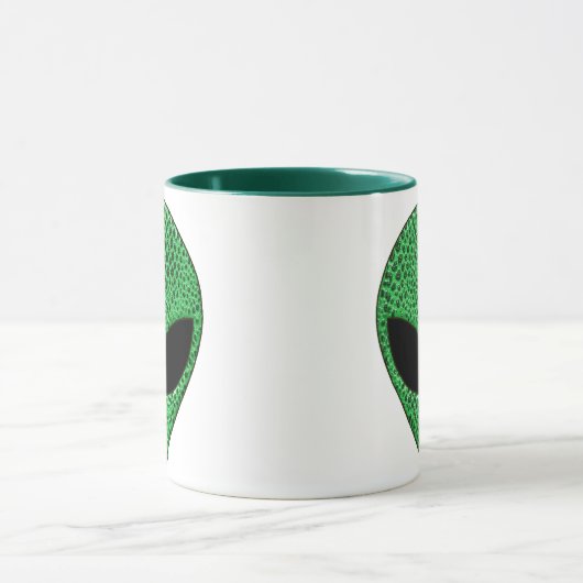 Green Alien Lizard Creature Tasse (Zentrum)