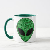Green Alien Lizard Creature Tasse (Links)