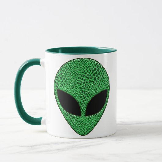 Green Alien Lizard Creature Tasse (Links)