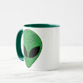 Green Alien Lizard Creature Tasse (Vorderseite Links)