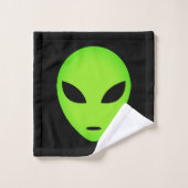 Green Alien martian Bath Handtuch Set (Waschlappen)