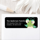 Green Alien Outer Space Fun Address Labels d1 (Insitu)